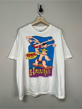 Vtg 1993 Popeye Surfing T Shirt
